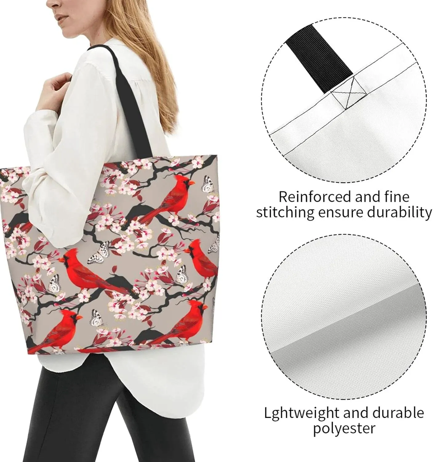 Famame Canvas Tote Bag Large Women Casual Shoulder Bag Handbag Reusable Multipurpose Shopping Grocery Bag For Outdoors…