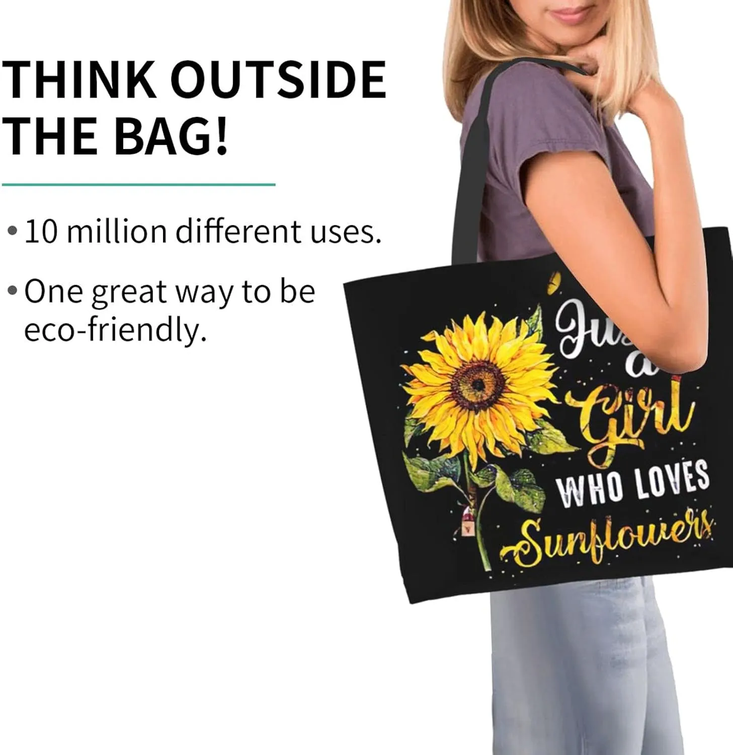 Famame Canvas Tote Bag Large Women Casual Shoulder Bag Handbag Reusable Multipurpose Shopping Grocery Bag For Outdoors…