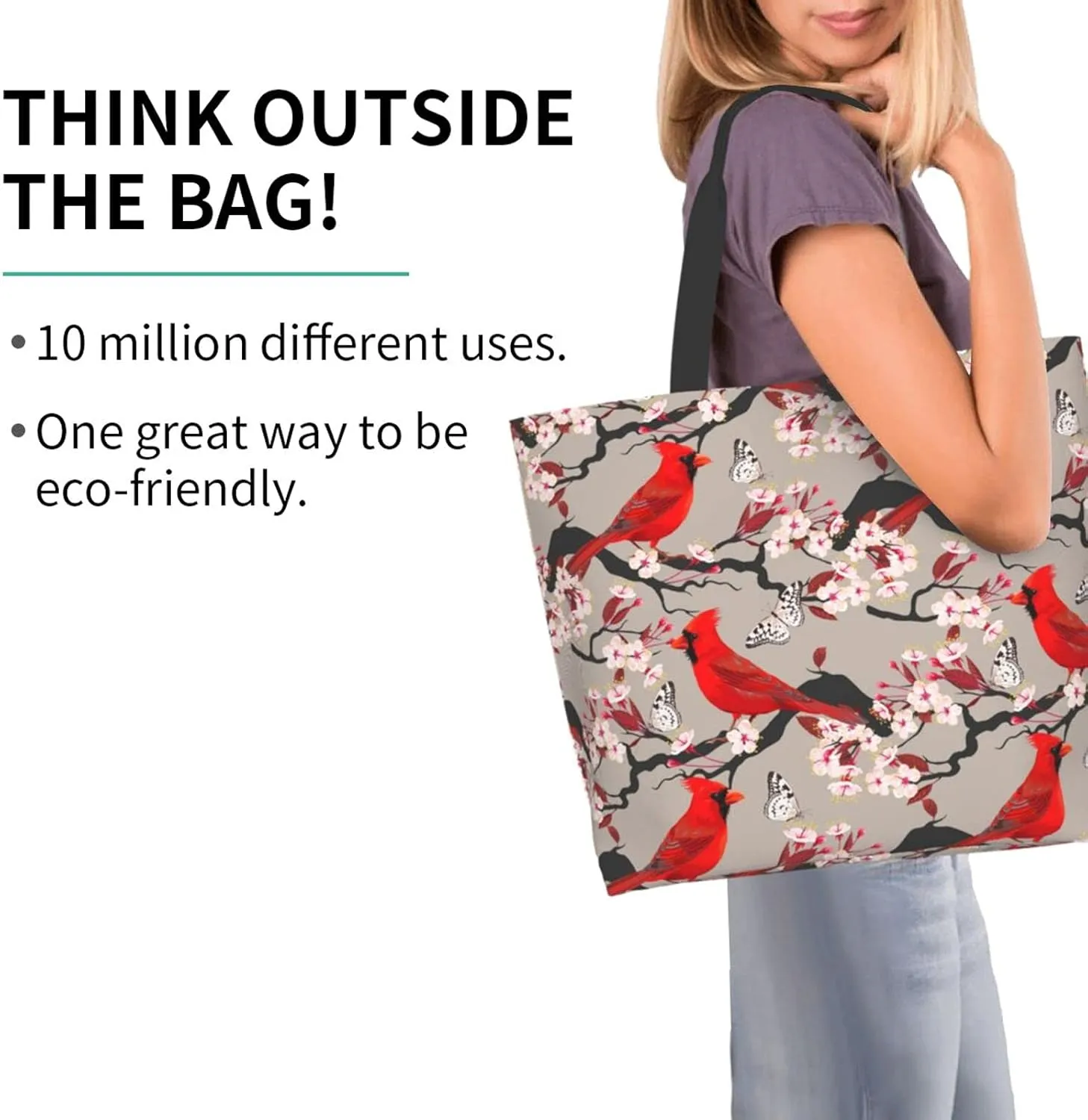 Famame Canvas Tote Bag Large Women Casual Shoulder Bag Handbag Reusable Multipurpose Shopping Grocery Bag For Outdoors…