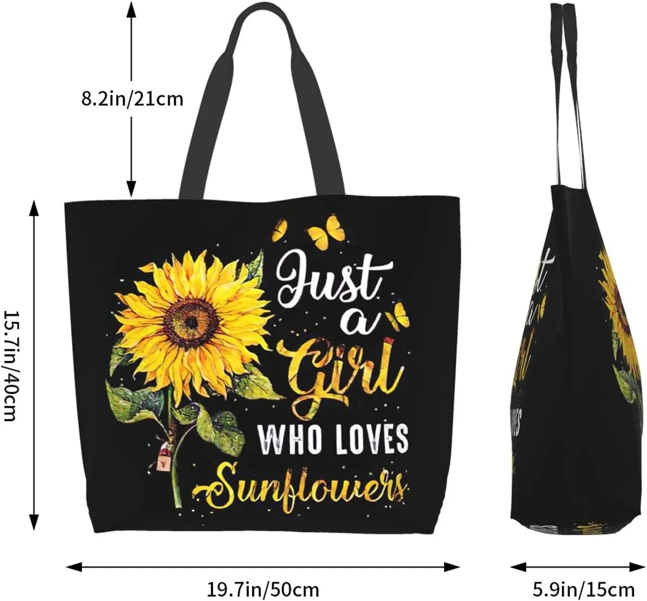 Famame Canvas Tote Bag Large Women Casual Shoulder Bag Handbag Reusable Multipurpose Shopping Grocery Bag For Outdoors…