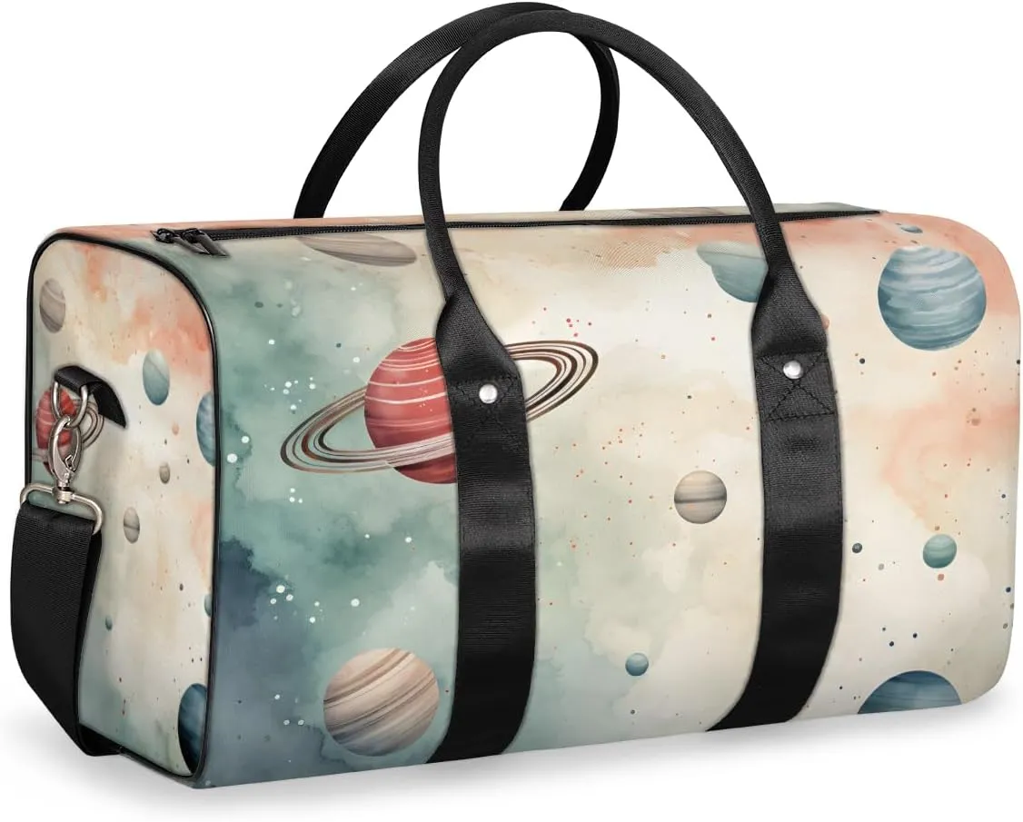 Fantasy Planet Travel Duffle Bag for Women Men Gym Duffel Foldable Bag Waterproof Weekender Universe Galaxy Duffle Tote