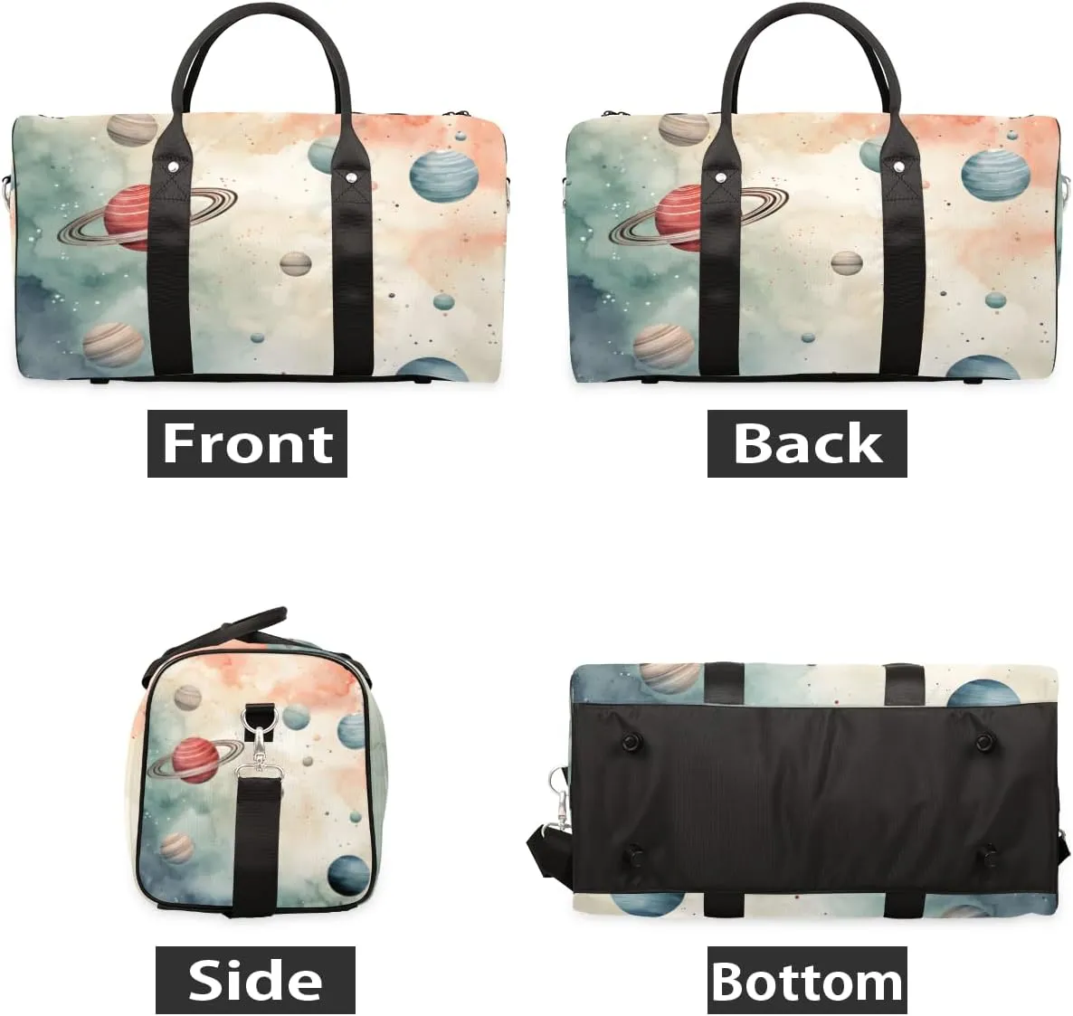 Fantasy Planet Travel Duffle Bag for Women Men Gym Duffel Foldable Bag Waterproof Weekender Universe Galaxy Duffle Tote
