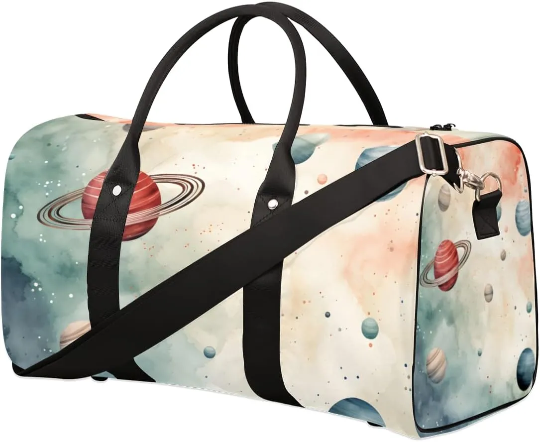 Fantasy Planet Travel Duffle Bag for Women Men Gym Duffel Foldable Bag Waterproof Weekender Universe Galaxy Duffle Tote