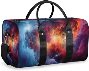 Fantasy Universe Travel Duffle Bag for Women Men Gym Duffel Foldable Bag Waterproof Weekender Galaxy Nebula Duffle Tote