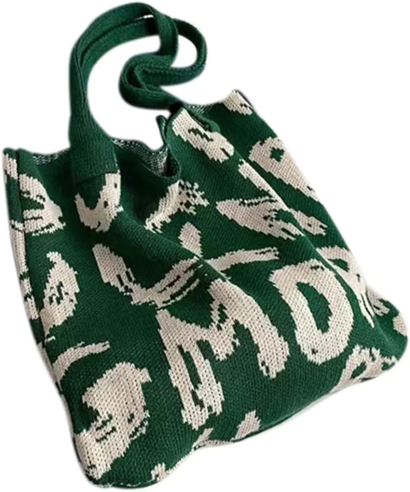 Fashion Knitted Shoulder Bag Elegant Bag Casual Large Capacity Handbag Women Purse Breathable and Comfortable