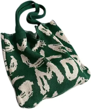 Fashion Knitted Shoulder Bag Elegant Bag Casual Large Capacity Handbag Women Purse Breathable and Comfortable