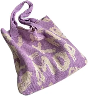 Fashion Knitted Shoulder Bag Elegant Tote Bag Casual Large Capacity Handbag Women Purse Breathable and Comfortable