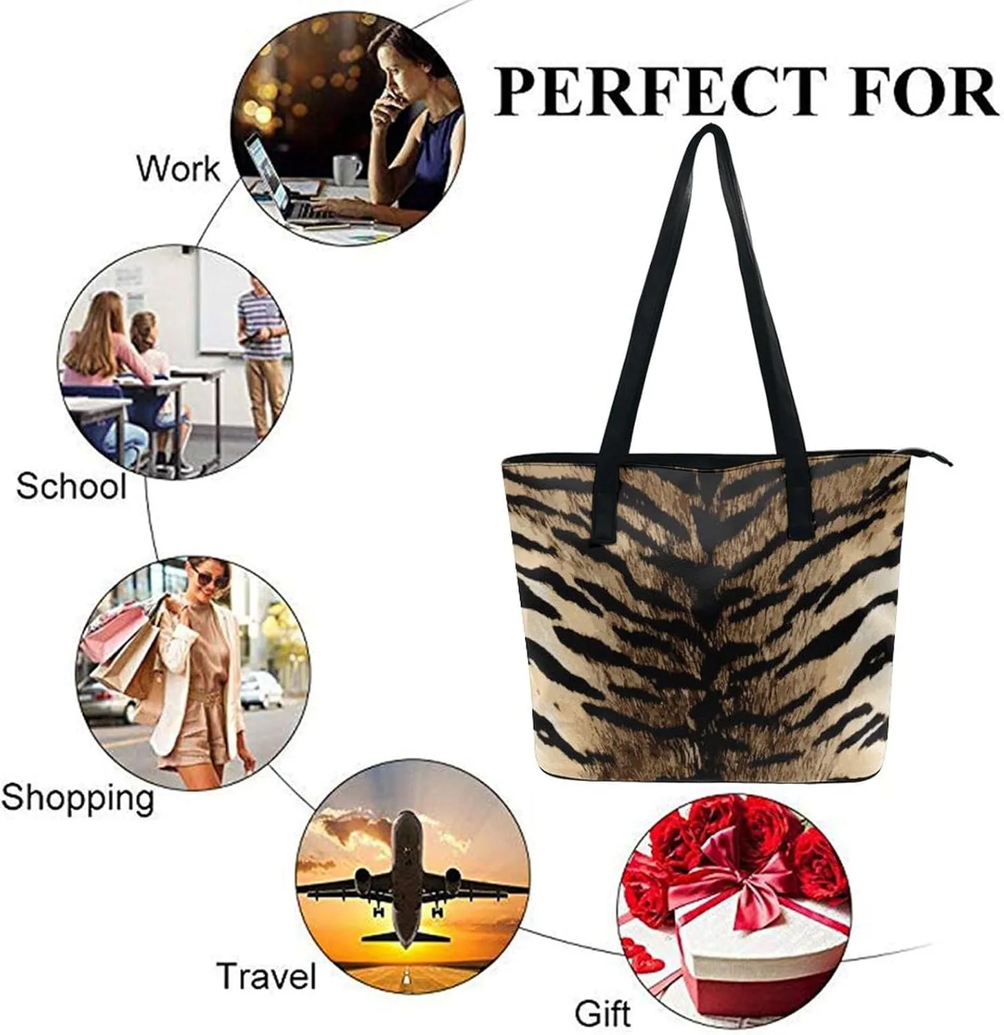 Fashion Large Capacity Satchel Tote Bag Casual Shoulder Bag Soft Leather Purse