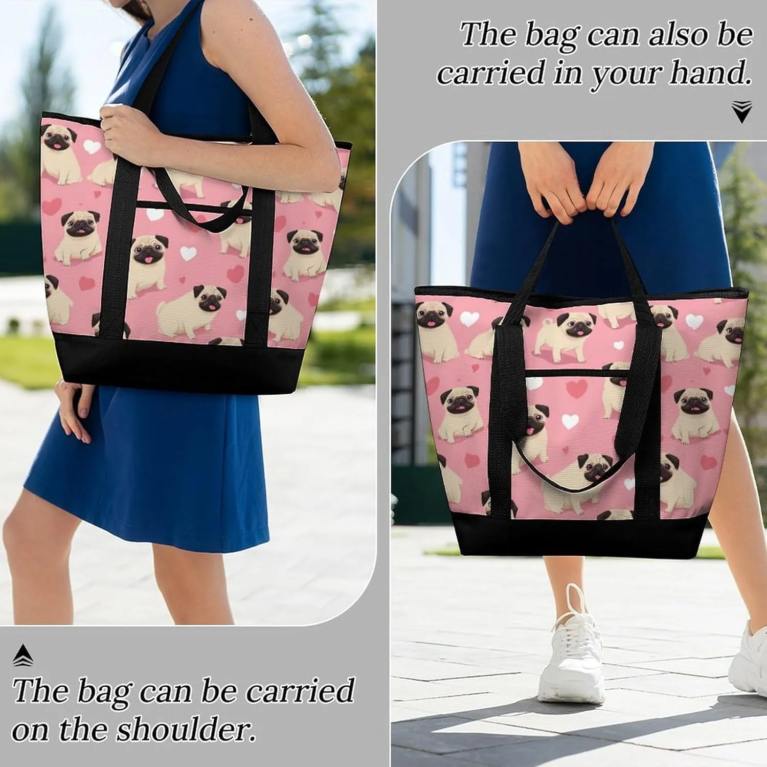 Fashionable Commuter Tote Bag Large Insulated Work Handbag