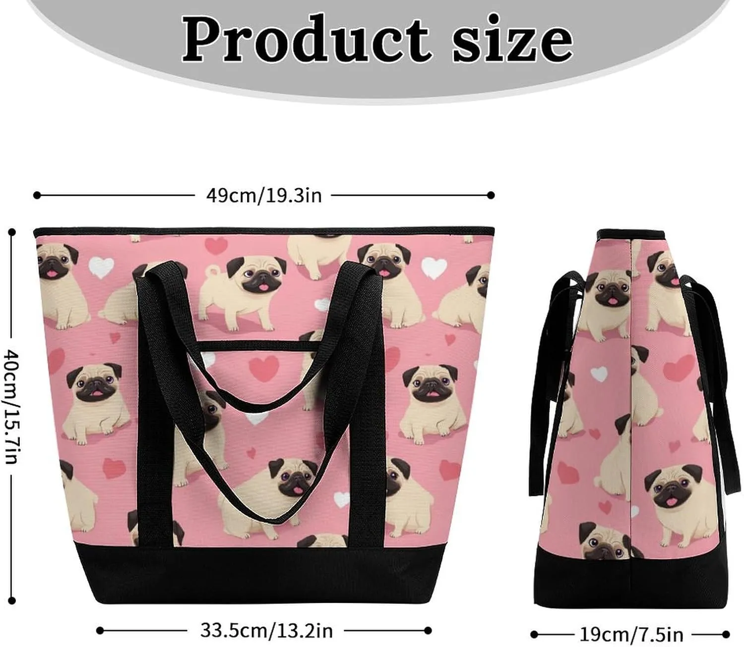 Fashionable Commuter Tote Bag Large Insulated Work Handbag