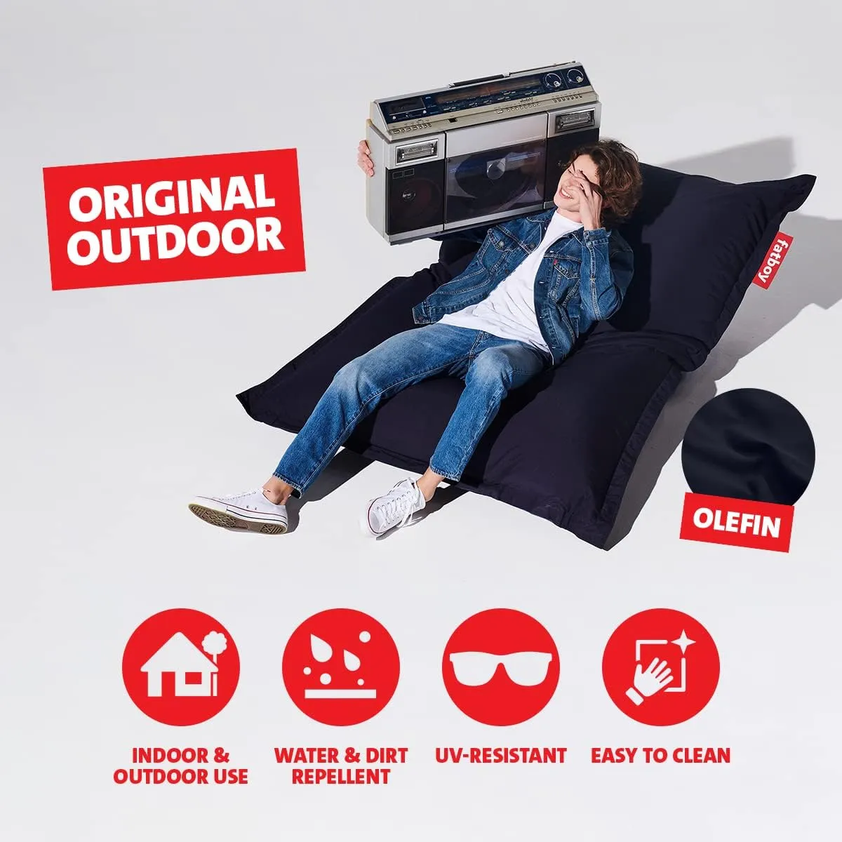 Fatboy Original Outdoor Bean Bag Chair, Dark Ocean