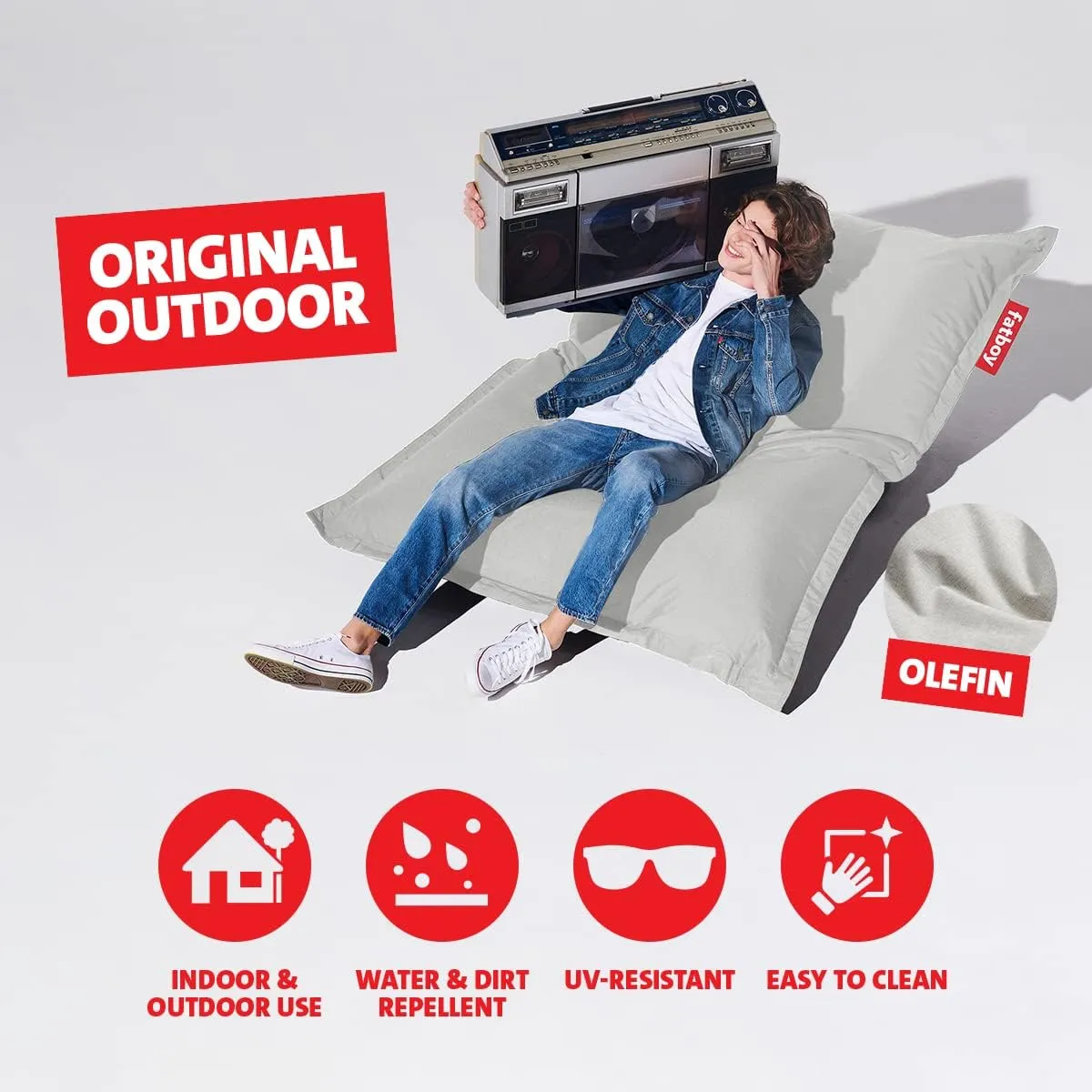 Fatboy Original Outdoor Bean Bag Chair, Mist, Large