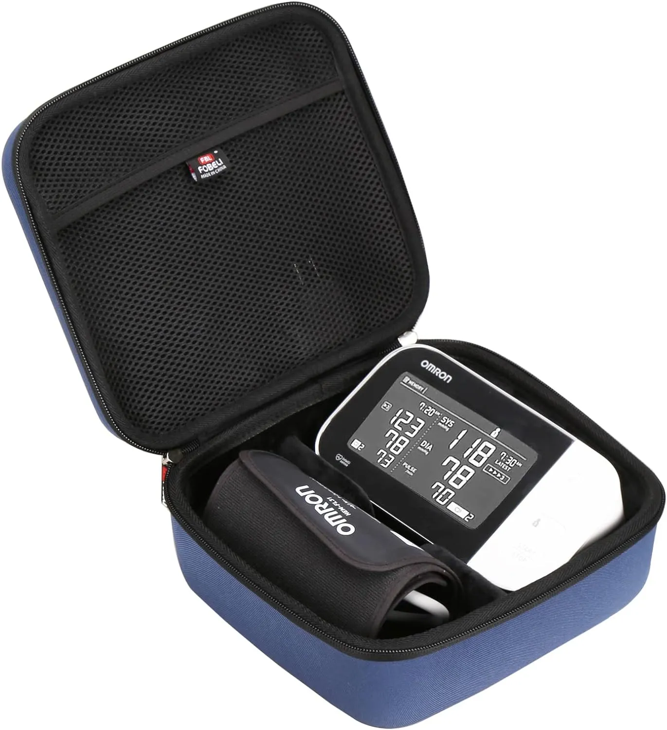 FBLFOBELI Hard Storage Case Compatible with OMRON Platinum BP5450/10 Series BP7450/Gold BP5350/7 Series BP7350 Blood Pressure Monitor with Upper Arm Cuff, Case Only