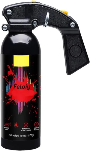 Feloiy 470ml/16oz Pepper Spray for Home and Outdoor Protection - with Safety Clip