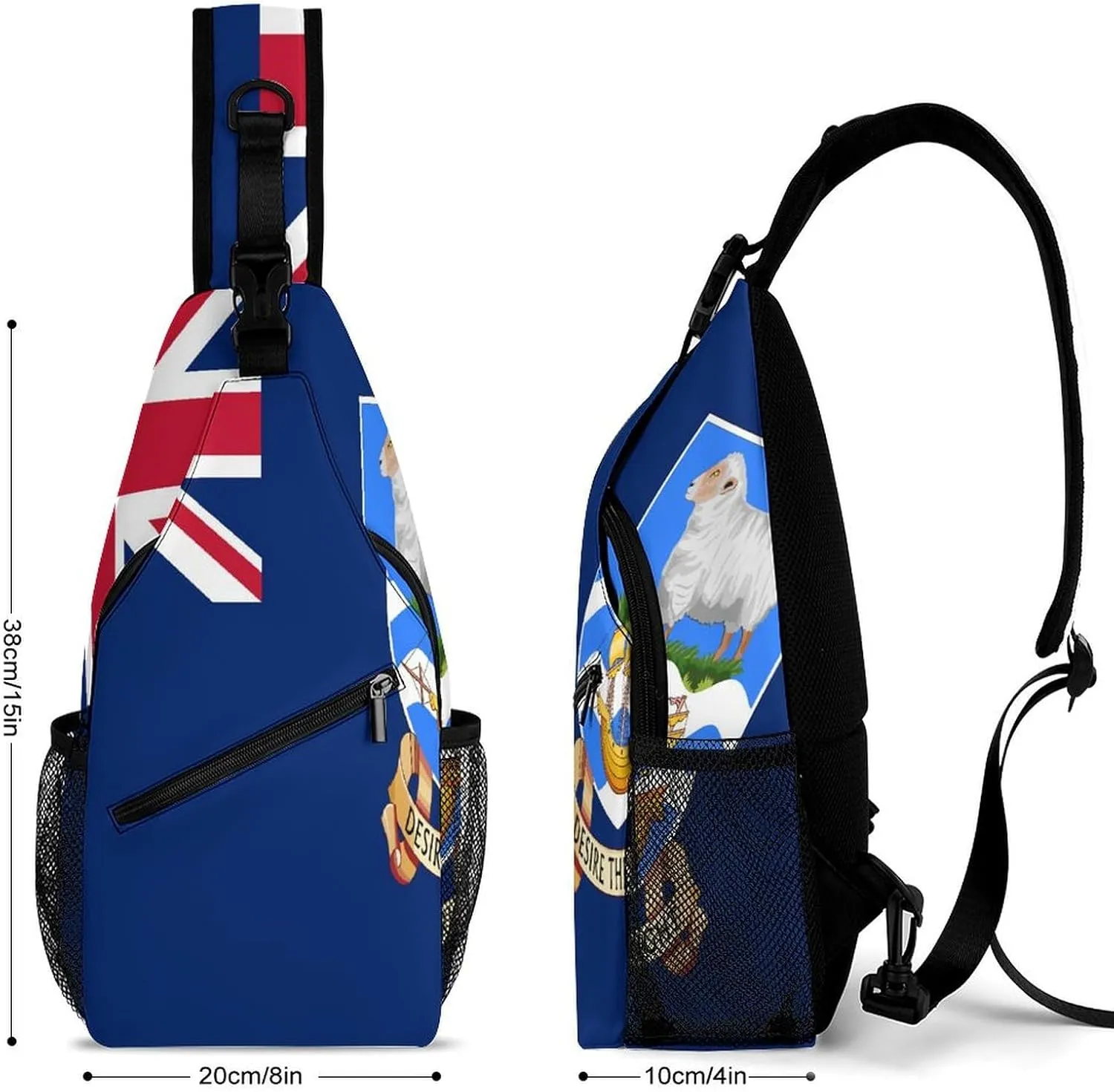 Fiji Flag Sling Bag Crossbody Chest Bag Shoulder Bag For Travel Hiking Cycling Camping