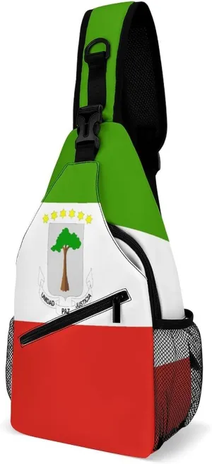 Fiji Flag Sling Bag Crossbody Chest Bag Shoulder Bag For Travel Hiking Cycling Camping