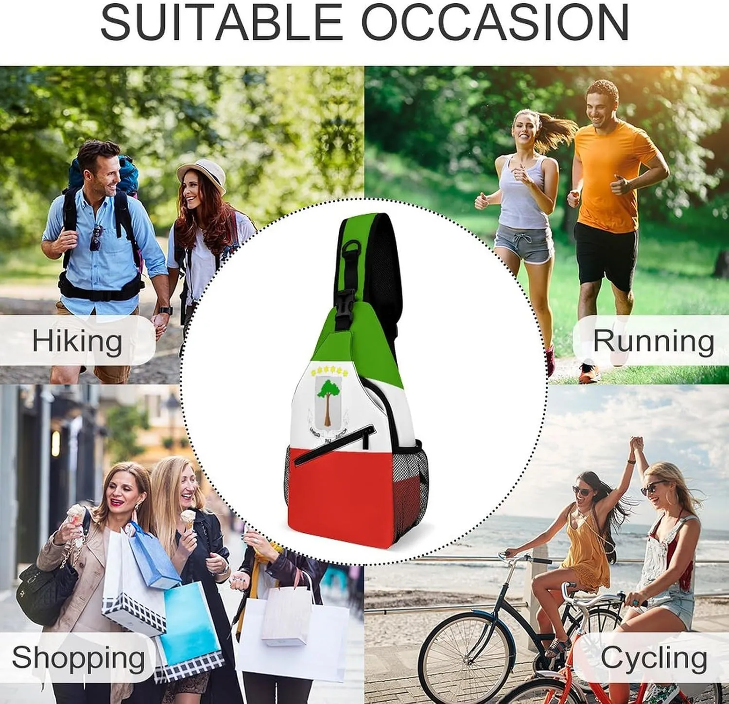 Fiji Flag Sling Bag Crossbody Chest Bag Shoulder Bag For Travel Hiking Cycling Camping