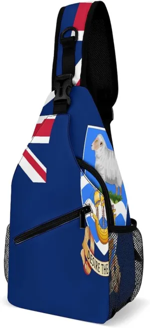 Fiji Flag Sling Bag Crossbody Chest Bag Shoulder Bag For Travel Hiking Cycling Camping
