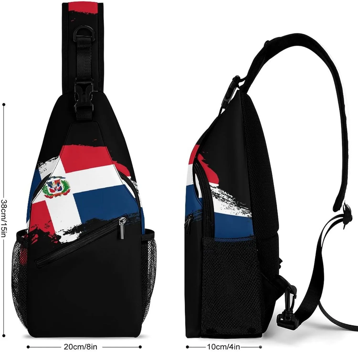 Finland Flag Brush Stroke Sling Bag Crossbody Chest Bag Shoulder Bag For Travel Hiking Cycling Camping