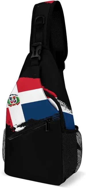 Finland Flag Brush Stroke Sling Bag Crossbody Chest Bag Shoulder Bag For Travel Hiking Cycling Camping