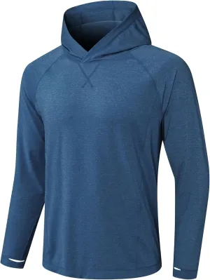 Fishing Shirts for Men Long Sleeve: UPF 100  UV Sun Protection Hoodie - Swimming Hiking Outdoor Running Rash Guard