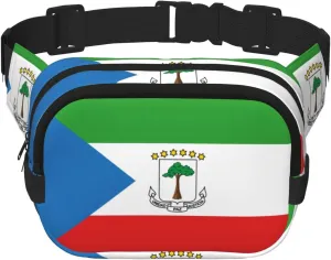 Flag of Equatorial Guinea Printed fashionable waist bag, unisex messenger bag, fashionable travel waist bag