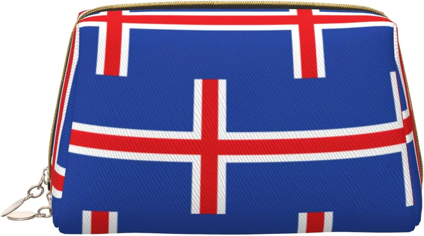 Flag Of Iceland Toiletry Travel Bag, Portable Cosmetic Organizer For Women, On-The-Go