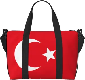 Flag of Turkey Duffel Bags for Traveling - Lightweight Personal Item Travel Bags for Women, Gym Bags for Men