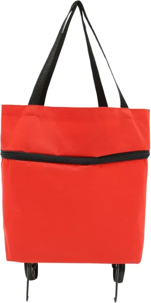 Foldable Duffle Bag with Rolling Wheels Collapsible Trolley Large Tote Bag for Shopping Laundry Handles