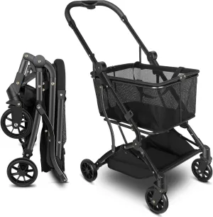 Foldable Multifunctional Trolley with Removable Handbag, Portable Folding Trolley with Wheels, Stylish Shopping Trolley, Foldable Luggage Lightweight Cart