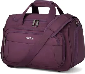 Foldable Underseat Carry On Luggage Bags for Travel Lightweight Overnight Weekender Bag for Women Men Travel Tote Bag (Purple)