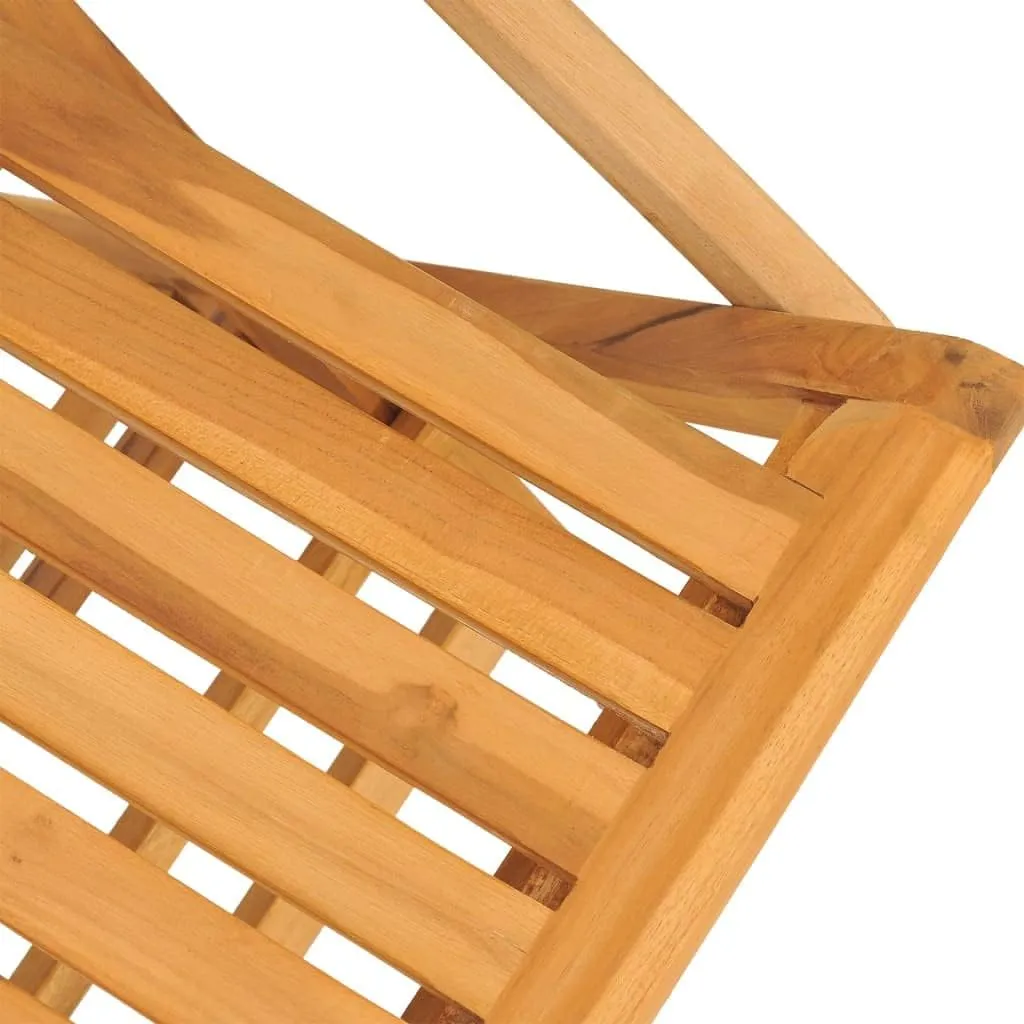 Folding Patio Chairs Set of 4 Solid Teak Wood Outdoor Lounge 24"x26.4"x35.4" Foldable Garden Chairs for Pool Beach Camping Backyard