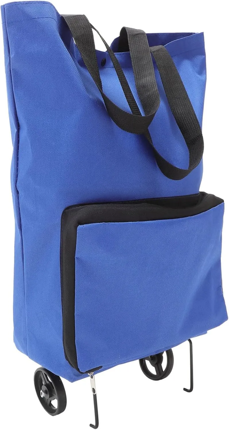 Folding Shopping Trolley Collapsible Trolley Bag Large Grocery Pouch Reusable Shopping Bag