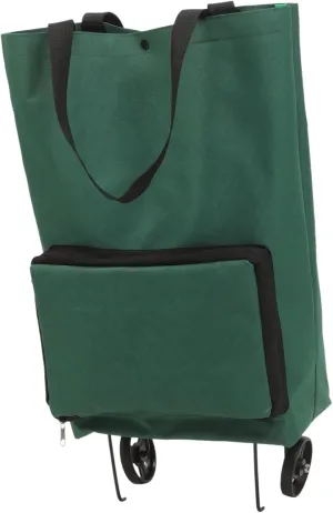 Folding Trolley Bag Shopping Cart Wheels Stylish Laundry Bag Large Grocery Pouch Shopping Trolley