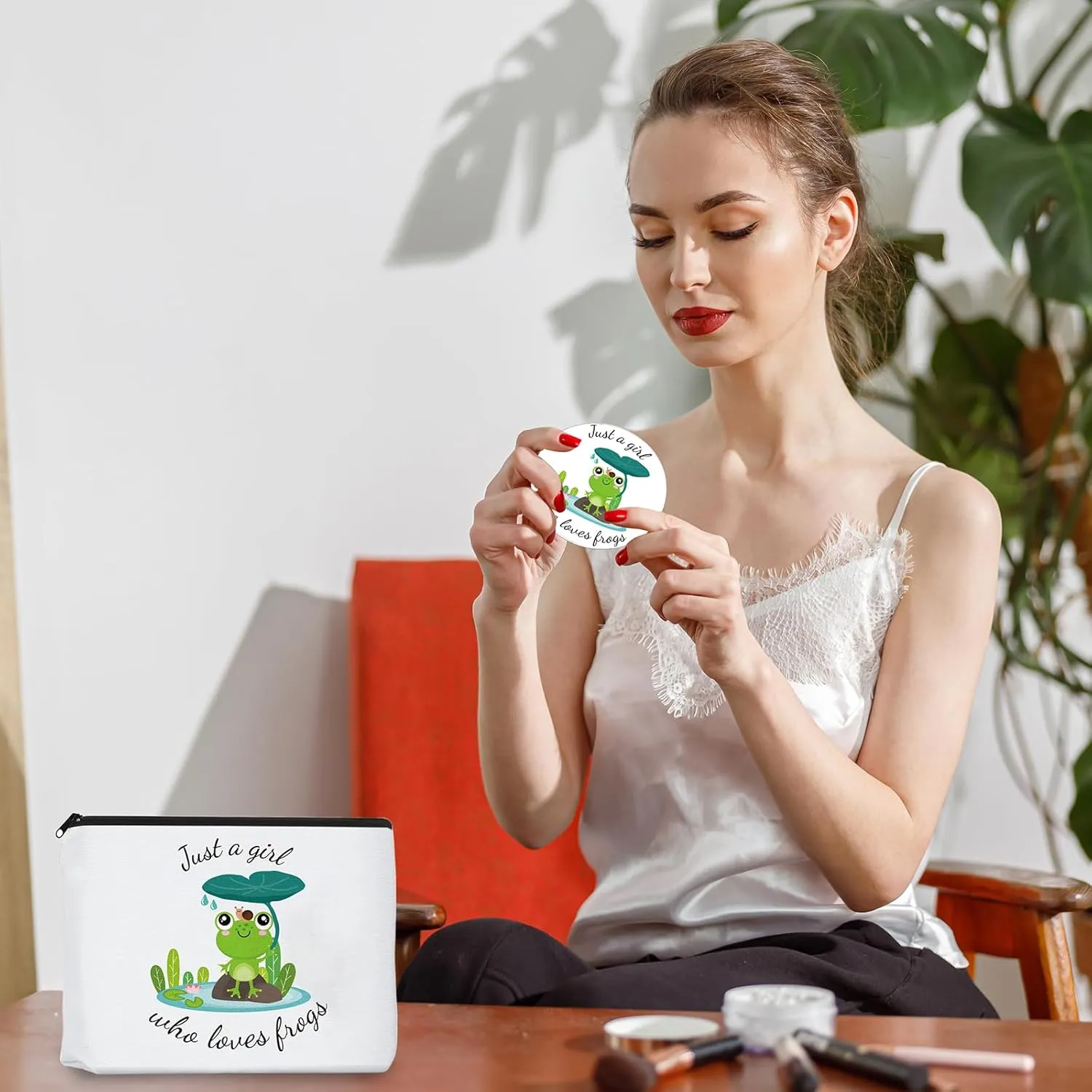 Frog Gifts: Makeup Bag, Socks, Pen & Mirror - Perfect for Frog Lovers