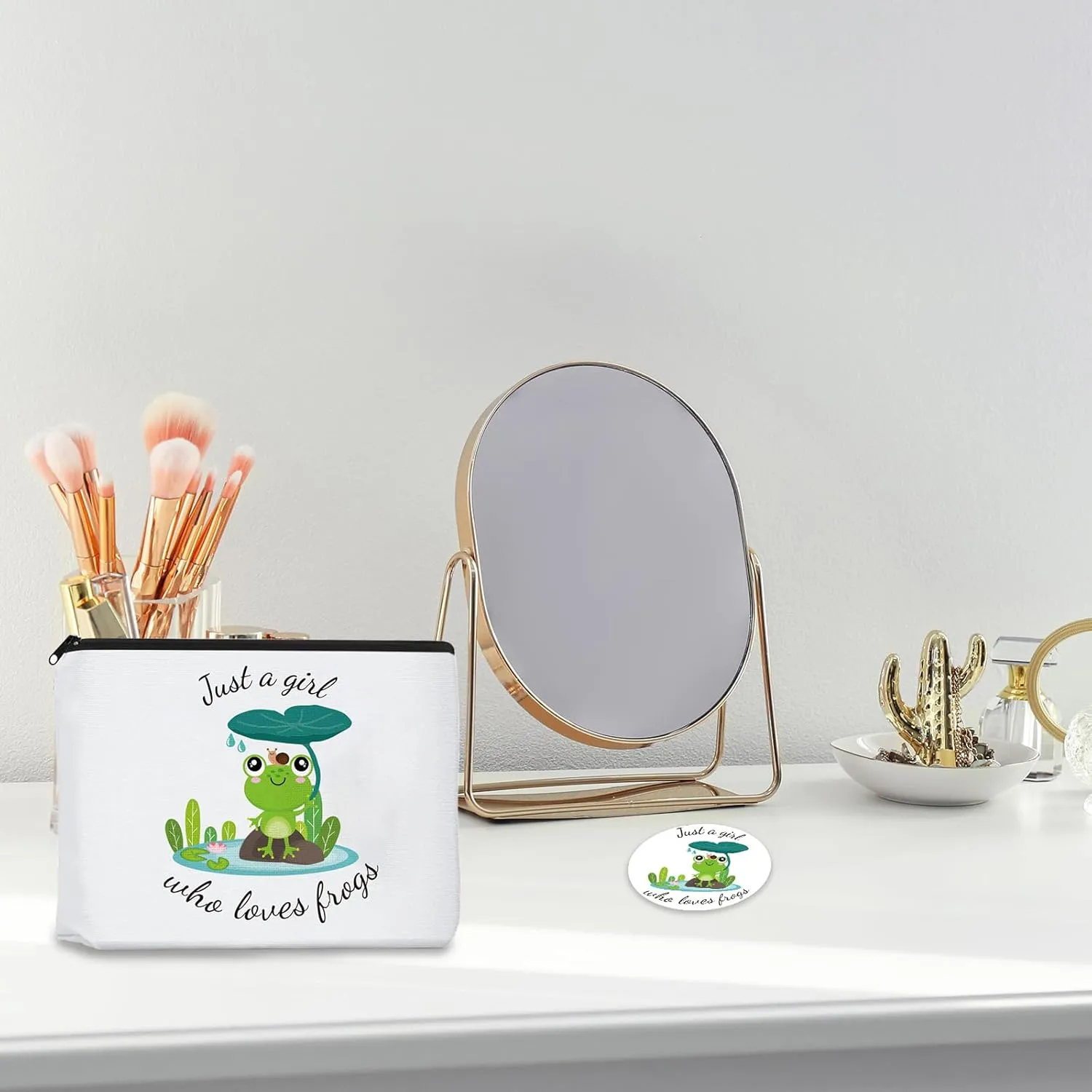 Frog Gifts: Makeup Bag, Socks, Pen & Mirror - Perfect for Frog Lovers