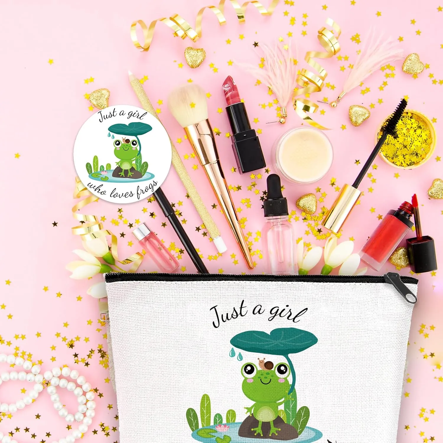 Frog Gifts: Makeup Bag, Socks, Pen & Mirror - Perfect for Frog Lovers
