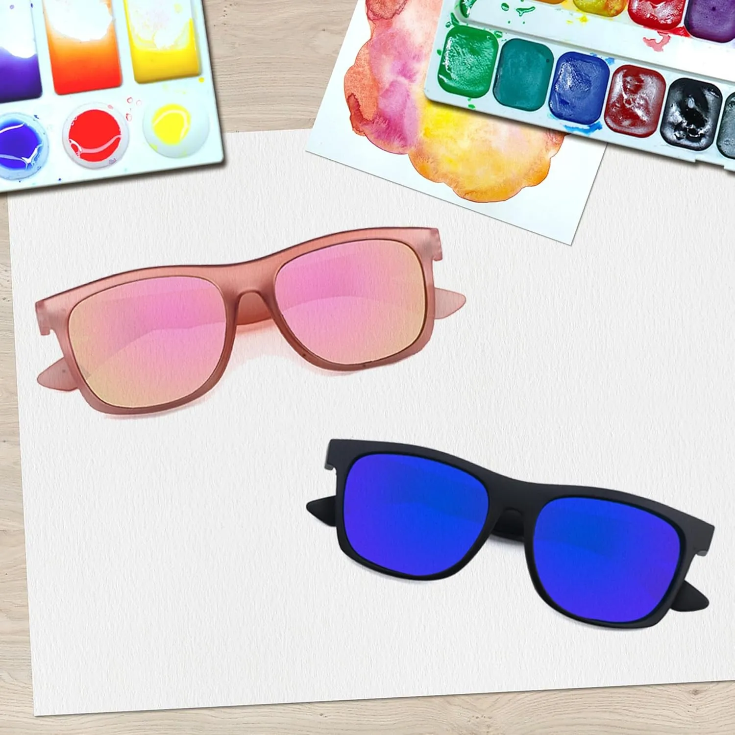 Full Reader Sunglasses Women Men, Womens Mens Reading Sun Glasses Mirroed Pink Blue Lenses Outdoor Not Bifocal Mirrored Pink, 1.0