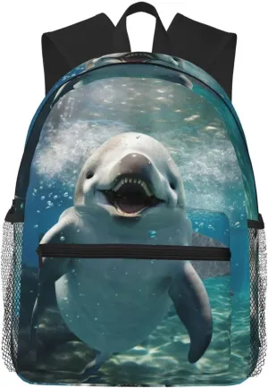 Funny Animal Dolphin print Lightweight and comfortable backpack Casual Laptop Backpack for Travel Hiking