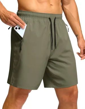 G Gradual Men's Hiking Shorts 7"/9" Lightweight Athletic Shorts for Men Quick Dry Stretch Casual Shorts with 3 Zipper Pockets