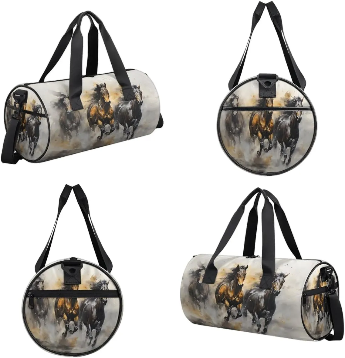 Galloping Horses Gym Bag for Women Men Lightweight Weekender Travel Bag Stylish Duffle Bag for Gym Travel Overnight Carry On