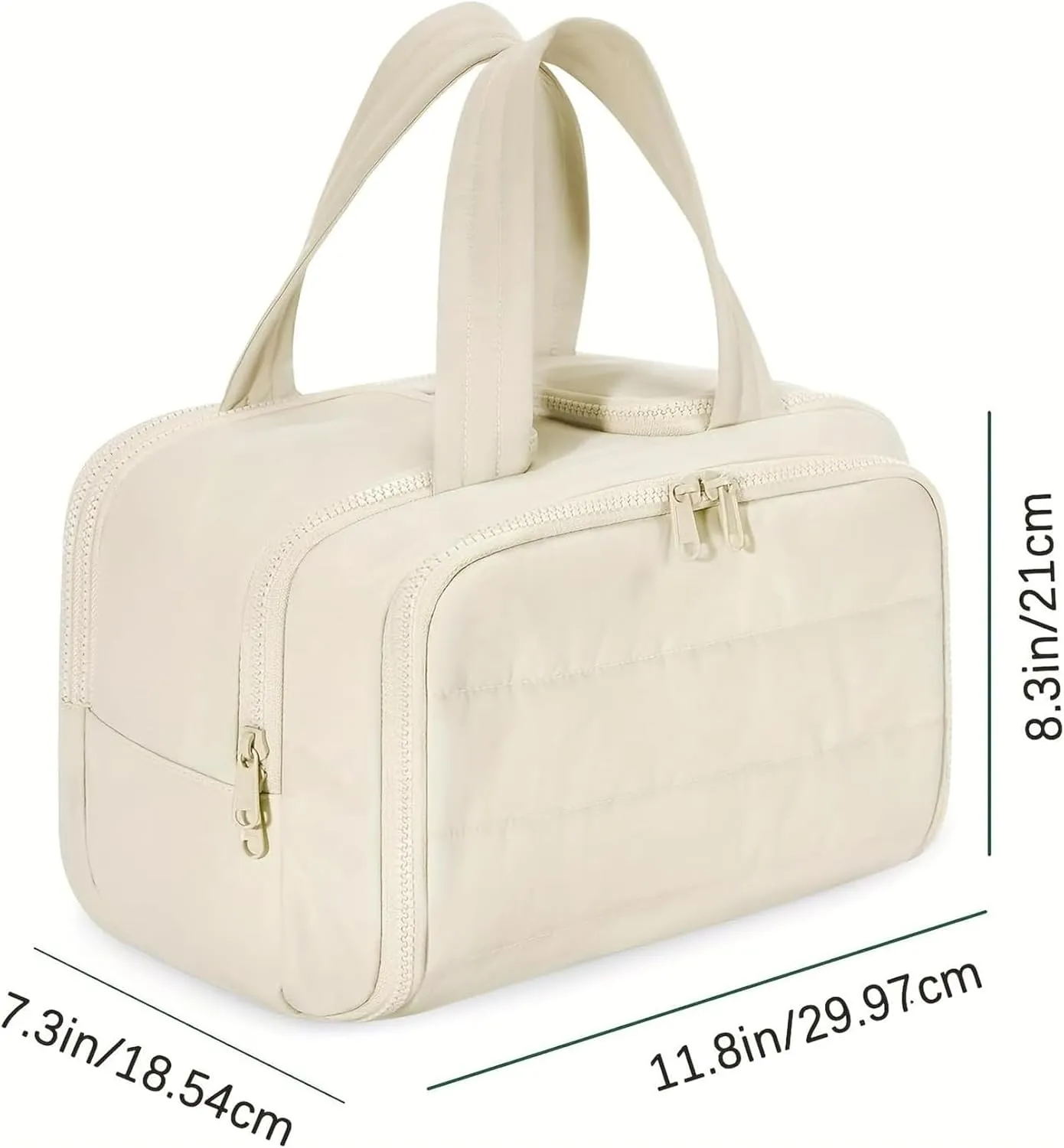 GDSAFS Large Capacity Wide-Open Travel Cosmetic Bag - Curetoaway Travel Cosmetic Bag, 4-In-1 Portable Waterproof Dry/Wet Separation Pouch Open Flat Toiletry Bags with 4 Compartments (2pcs/A)