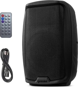 Gemini 15” 2000W Bluetooth PA Speaker with TWS Link, USB/SD/FM, XLR/RCA/AUX Inputs, Dual Mic & Guitar Inputs, EQ Control, Pro Sound System for DJs, Gigs, Events & Mobile Setups
