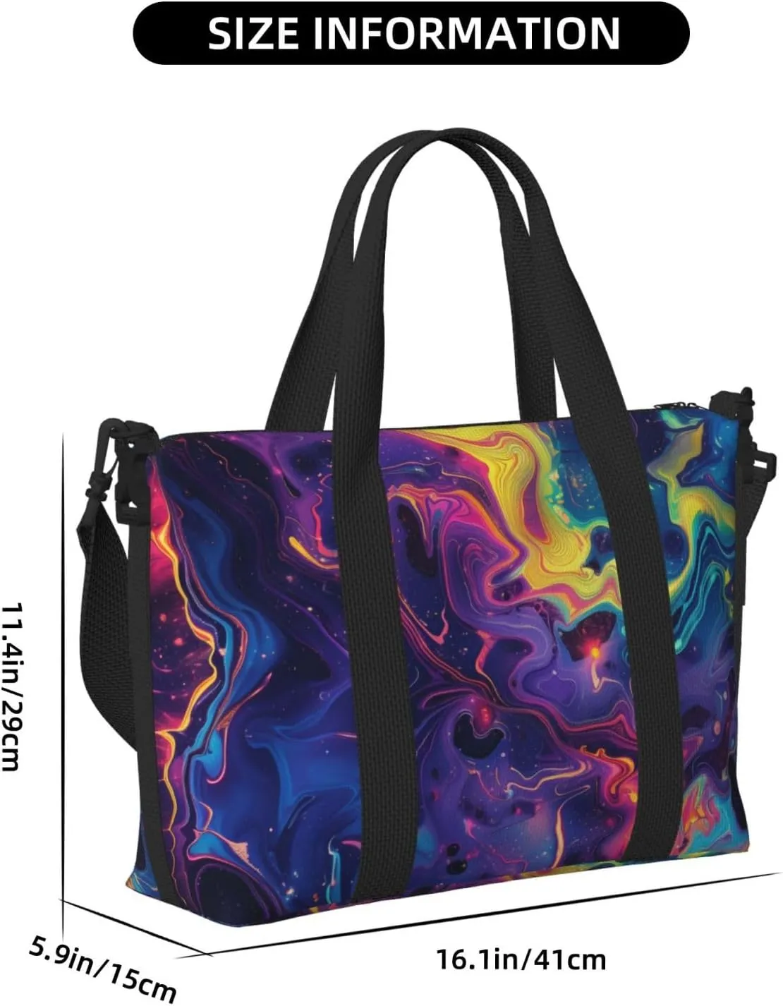 Generate abstract digital art print Travel Duffel Bag, Sports Tote Gym Bag, Swim Pool Bag Large Shoulder Tote Bag for Beach Weekender, 202-406-121