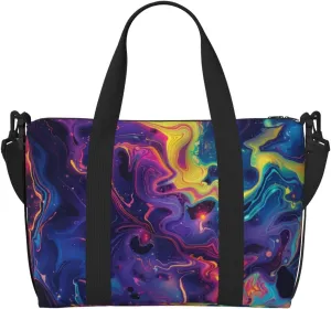 Generate abstract digital art print Travel Duffel Bag, Sports Tote Gym Bag, Swim Pool Bag Large Shoulder Tote Bag for Beach Weekender, 202-406-121