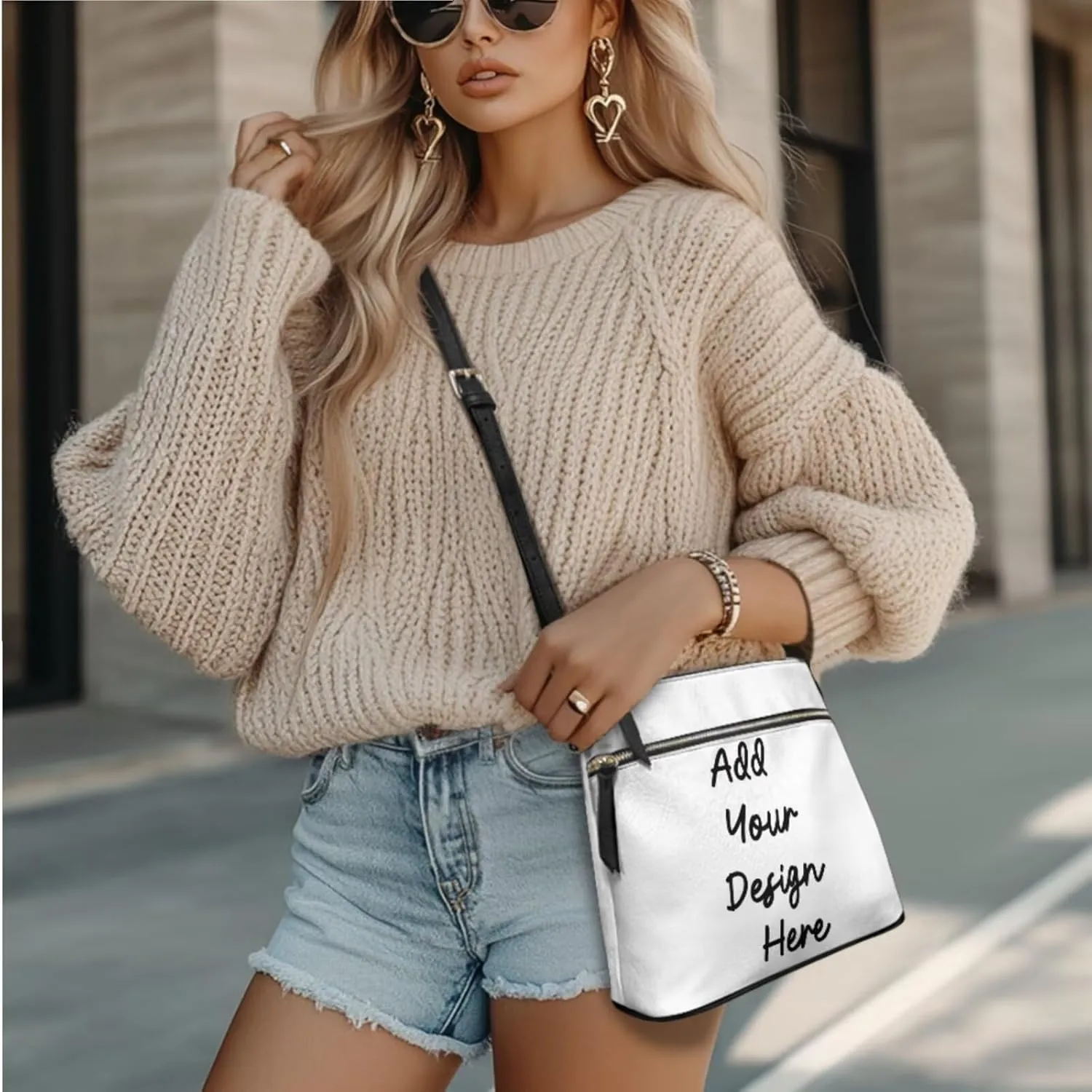 GIFTPUZZ Crossbody and Wallet Set for Women Purse Shoulder Bag Leather Handbags 2 Pack Valentine's Day Gifts for Her