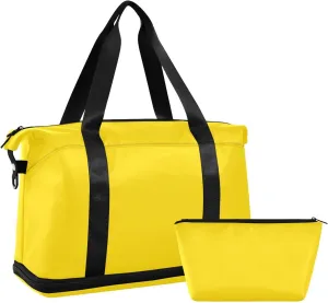 Gold Weekender Bags for Women Travel Duffel Bags with Shoe Compartment Overnight Bag Carry on Sports Duffel Bag with Toiletry Bag for Travel/Business/Gift Gold 01