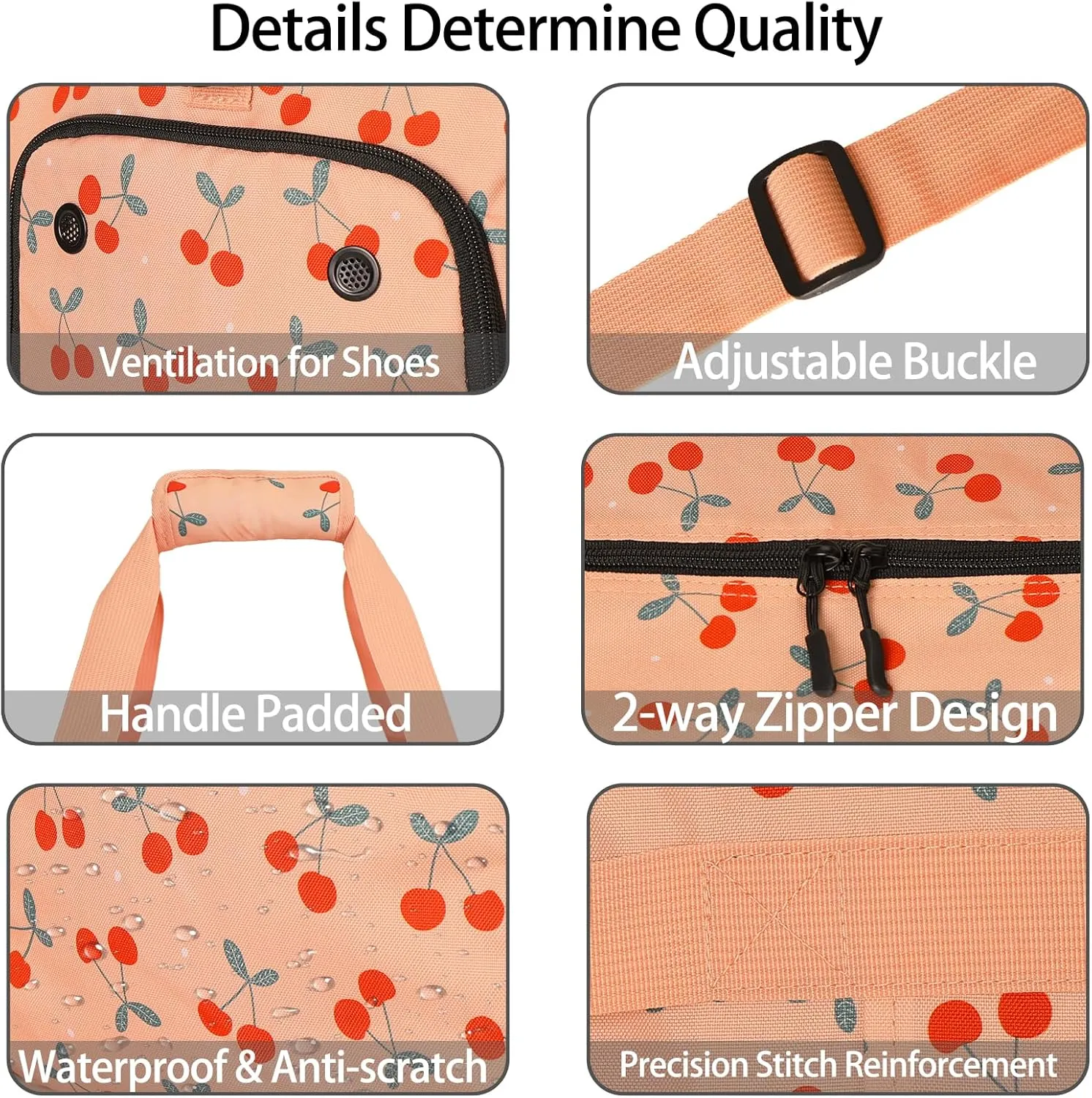 Goloni Cute Duffle Bag for Women, Gym Bag with Shoe Compartment, Lightweight Weekend Travel Duffel Bag,Overnight Bag with Wet Pocket