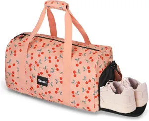 Goloni Cute Duffle Bag for Women, Gym Bag with Shoe Compartment, Lightweight Weekend Travel Duffel Bag,Overnight Bag with Wet Pocket