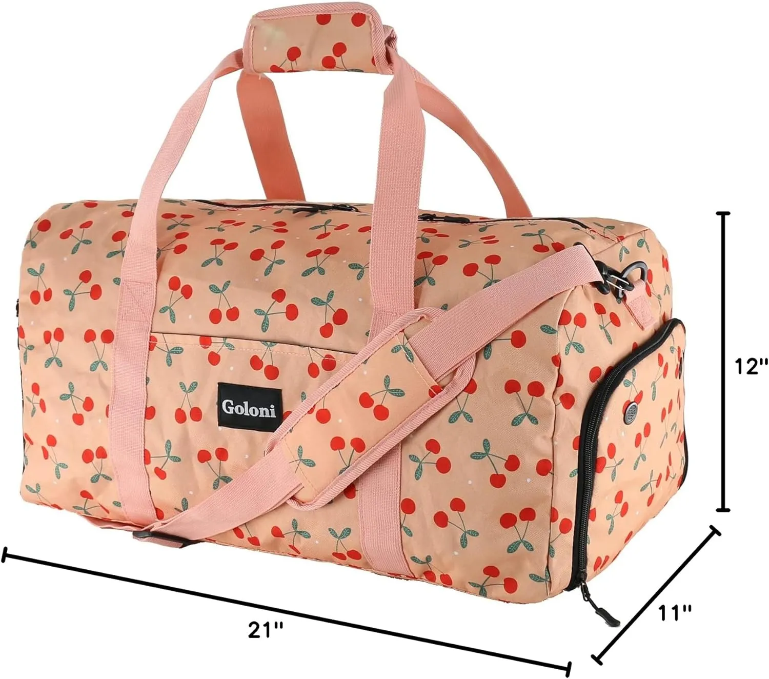 Goloni Cute Duffle Bag for Women, Gym Bag with Shoe Compartment, Lightweight Weekend Travel Duffel Bag,Overnight Bag with Wet Pocket